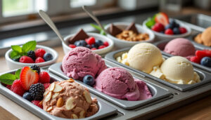 découvrez notre sélection de glaces artisanales de qualité supérieure, spécialement conçues pour satisfaire les restaurateurs exigeants à la recherche de saveurs authentiques et raffinées.
